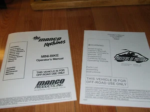 WOW! Vintage & RARE MANCO THUNDER BIRD OPERATOR's MANUAL's / SUPPLEMENT #593B-0 - Picture 1 of 3