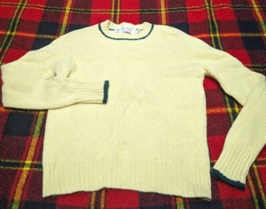 Suéter crema vintage Robert Scott Ltd para mujer pura Shetland talla XS/S - Imagen 1 de 4