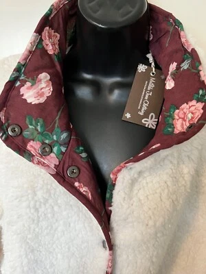 ¡OFERTA! NUEVO CON ETIQUETAS $88 MATILDA JANE MUJER M CHAQUETA POLAR Sherpa BLANCO SUAVE NUEVO Foto 1 de 4