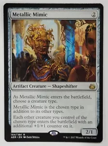 2017 Magic: The Gathering Aether Revolt Mimica Metallizzata #164/184 LP/NM - Foto 1 di 2