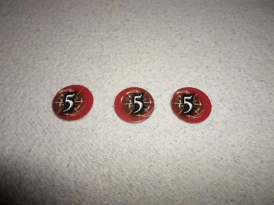*Parts Only* Risk GodStorm Board Game *5 Point Marker Chip* Replacement Lot of 3 - Image 1 of 4