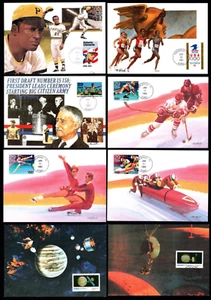 US FDC lot of 8 on Postal Cards Sc#2097 2539 2559b 2611 2612 2615 2559 2573 - Picture 1 of 17