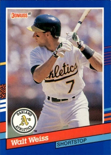 1991 Donruss #214a Walt Weiss - Image 1 of 2