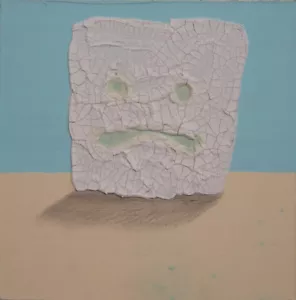 White Russian, a handmade acrylic painting on panel in need of a good home - Picture 1 of 6