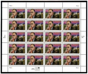 US 3134 Thornton Wilder 32s - Panel de 20 - MNH - 1997 - P3333 UR - Imagen 1 de 1