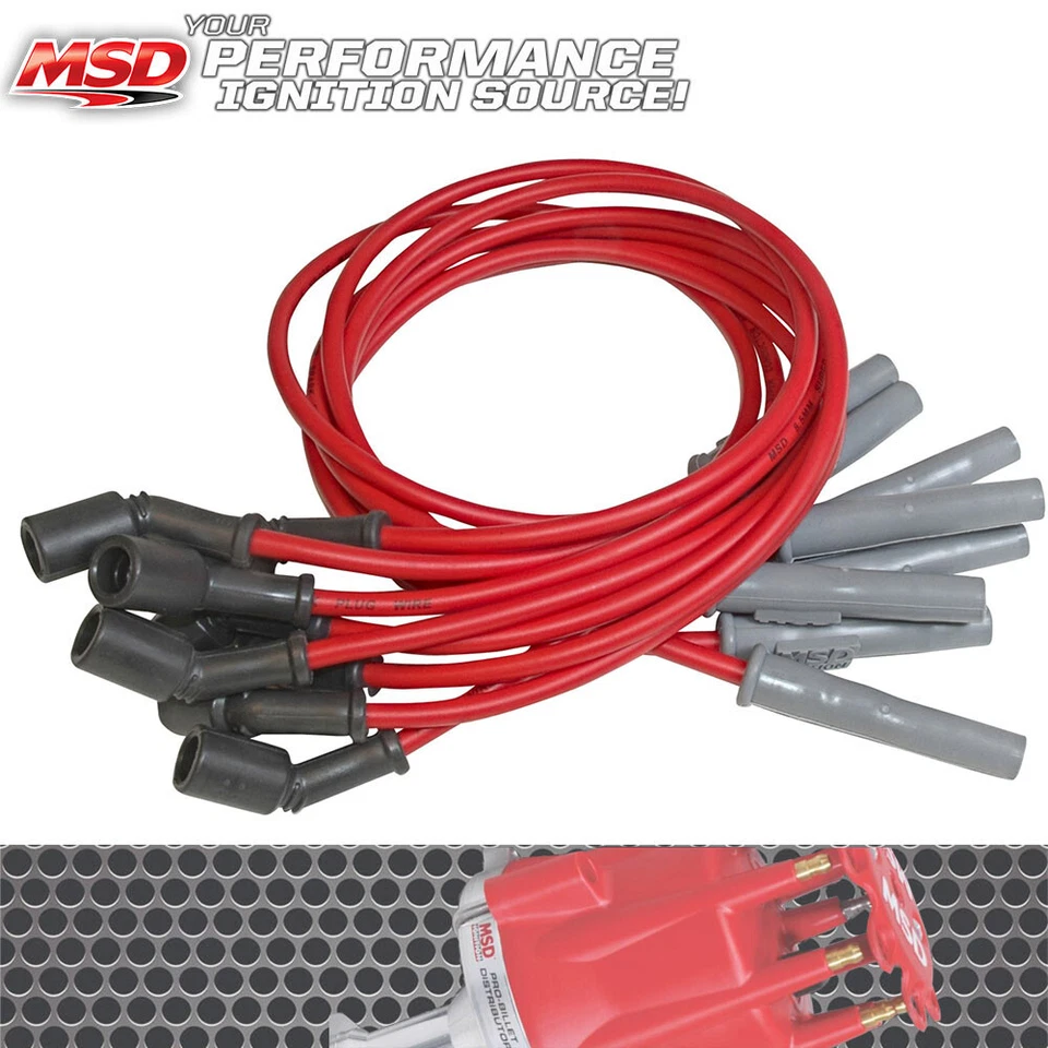 Juego de cables de bujías de alto rendimiento MSD LS Silverado Tahoe Yukon 4.8 5.3 6.0 Foto 1 de 3