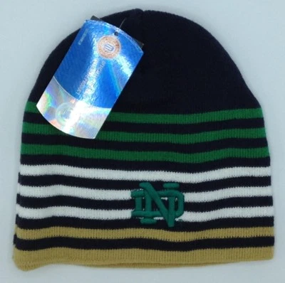 NCAA Notre Dame Fighting Irish Adidas Boys Cuffless Knit Hat Cap Beanie NEW! - Image 1 of 2