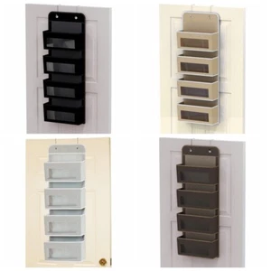 Nonwoven Fabric Hanging Storage Bags Sundries Underwear Door Wall 4 Pockets - Picture 1 of 9