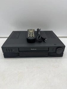 PROSCAN VCR PSVR65 VHS Player Recorder +Remote w/Cable Box Connections FOR PARTS - Picture 1 of 12