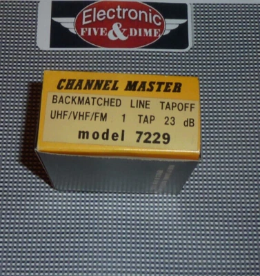 CHANNEL MASTER  MODEL 7229 BACKMATCHED LINE TAPOFF UHF/VHF/FM 1 TAP 23DB - Image 1 of 2