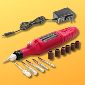 Nail DRILL Electric File Acrylic Manicure Pedicure Portable Machine Salon Bits - Picture 1 of 9