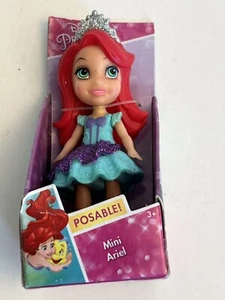 Disney Ariel Princess Mini Mermaid 3.5-Inch Posable Doll w/ Glitter Crown NEW - Picture 1 of 6