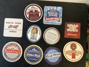 10 different AMERICAN BEERS American   Issued BEER  COASTERS R - Picture 1 of 2
