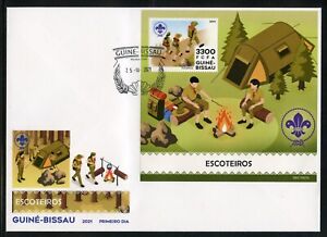 GUINEA BISSAU 2021 SCOUTS SOUVENIR SHEET FIRST DAY COVER