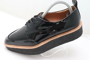 Zapato Oxford Zara Trafaluc Creeper Plataforma Mujer EE. UU. 8 UE 39 Negro Charol Con Cordones - Imagen 1 de 10