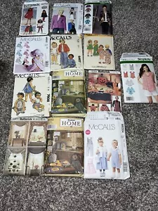 Bundle Of Craft Sewing Patterns Vintage McCall’s Butterick Simplicity Most Uncut - Picture 1 of 1