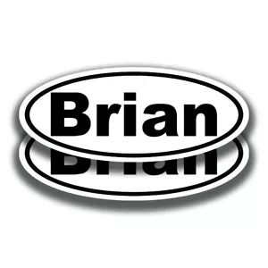 BRIAN NAME DECAL 2 adesivi finestrino paraurti auto camion - Foto 1 di 1