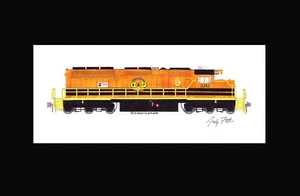 Buffalo & Pittsburgh (GNWR) SD40-3 11"x17" Matted Print Andy Fletcher signed - Picture 1 of 1