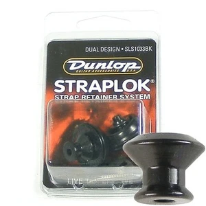 Dunlop 'Straplok' Guitar Strap lock set, Dual design Black, SLS1033BK - Picture 1 of 3