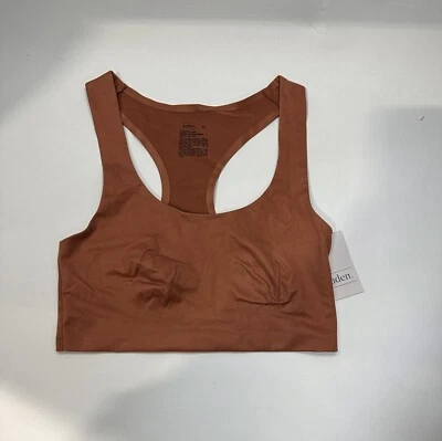 Women's So Soft Unlined Racerback Bralette - Auden Orange XS - Image 1 of 2