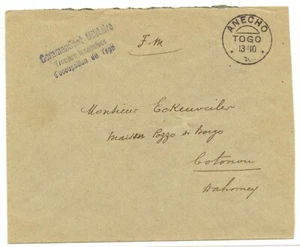Togo, 1915 Französische Besetzung, Stempelloser Militärbrief nach Dahomey, RAR!! - Bild 1 von 2