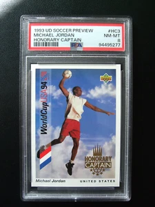 1993 UD Soccer Preview Gold Michael Jordan HC3 PSA 8 - Bild 1 von 2