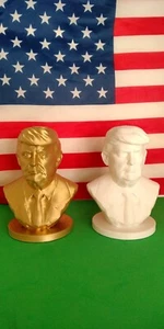 2pcs 127MM 5" Tall Not-HUGE President Donald Trump Bust Statue +Free🎁🎁3D Print - Picture 1 of 14
