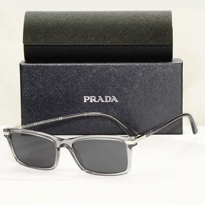 Prada Sunglasses Transparent Grey Crystal Black PR03YV VPR 03Y 08U-1O1 54mm - image 1 of 4