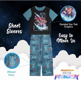 Star Trek Boys' 2-Piece Loose-fit Pajama Set, Soft & Cute For Kids- Nickelodeon - Picture 1 of 6