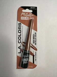 2 LA COLORS METALLIC ROSE GOLD CBLE617 LIQUID EYELINER FINE TIP BRUSH - Picture 1 of 2