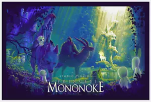 Princess Mononoke poster by Juan Ramos Signed Artist Proof #/20 36x24 - Picture 1 of 1