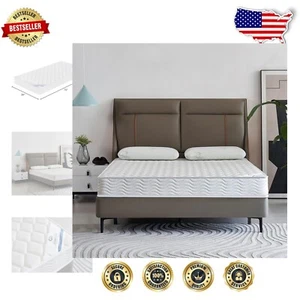 Medium Firm 6-Inch Hybrid Twin Bed Mattress - Breathable Cover & Pressure Relief - Picture 1 of 12