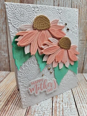 Handmade Greeting Card Keepsake Quality ocbrandy  Mothers Day peach - Image 1 of 2