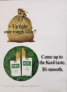 Kool Cigarettes 1969 saco de mentol suave de tabaco seco anuncio impreso - Imagen 1 de 1