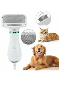 Asciuga Peli Cane Gatto Pettine Spazzola Animale Toelettatura Pulizia 2In 1 Phon - Imagen 1 de 1