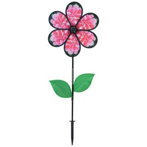 Spinner de viento con estaca de tierra flor de peonía rosa de 13,5" ITB-2641 - Imagen 1 de 4