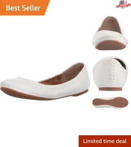 Versatile Women's Classic Ballet Flats - Comfortable Style in Bright White - Picture 1 of 10