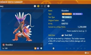 Koraidon Hyper Trained Tera Type: Steel Pokémon Scarlet and Violet - Picture 1 of 3