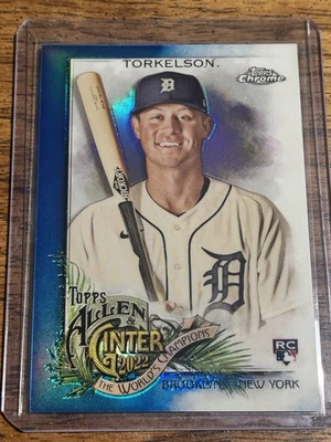2022 Topps Allen & Ginter Chrome Spencer Torkelson #208 Blue Refractor /150 RC - Image 1 of 2