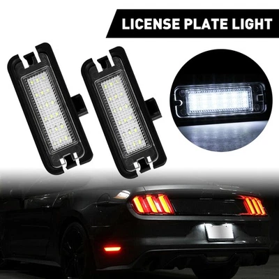 Par de luces LED más brillantes blancas para Ford Mustang 2015-21 Foto 1 de 4