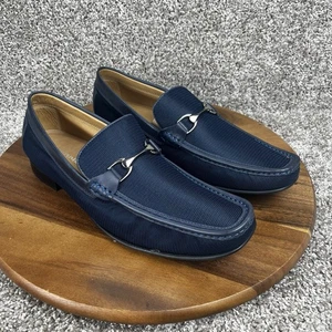 Donald Pliner Men's Size 15 Dannien Loafer Navy Blue Nylon Dress Shoes READ - Picture 1 of 14