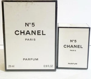 Rare CHANEL No 5 No.5 Parfum/Perfume 28ml/ 0.9fl oz &No.5 7ml 0.2fl oz set - Picture 1 of 2