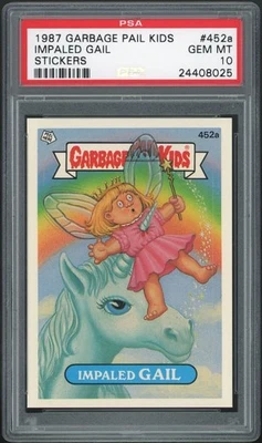 1987 Topps Garbage Pail Kids 11th Series #452a Impaled Gail PSA 10 GEM MINT Os11 - Image 1 of 2