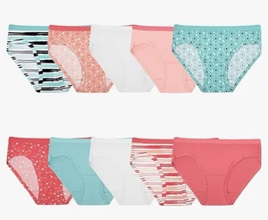 20-Pack Fruit of the Loom Girls’ Cotton Hipster Underwear Size 6 – Multicolor - Picture 1 of 4
