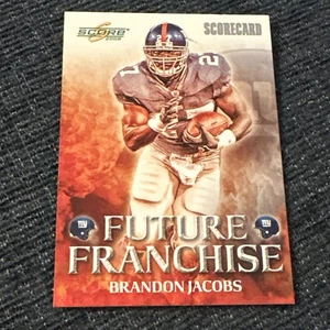 Brandon Jacobs 2008 Score #FF-3 FUTURE FRANCHISE Scorecard 863/999 NY Giants - Picture 1 of 3