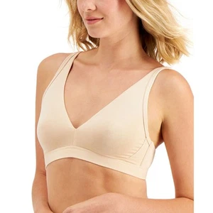 Alfani Super Soft Essential Unlined Bralette Creamy Ivory Beige NWT Size Medium - Picture 1 of 9