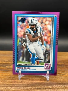 2025 Donruss #13 - SEASON STAT LINE /500 - Jalen Coker - Panthers - Bild 1 von 2