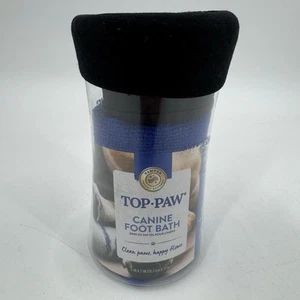 Enjuague de baño con patas de perro canino Top Paw As tela de microfibra azul fácil de usar nuevo - Imagen 1 de 6