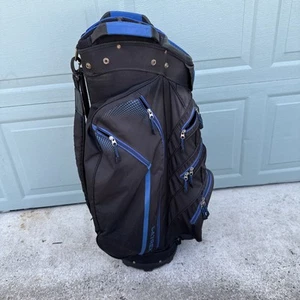 Datrek DG Lite II Black/Royal Blue Golf Cart Bag w/15-Way - Picture 1 of 10