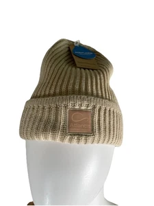 NEU Atlantis Kopfbedeckung nachhaltige Beanie MÜTZE 100 % recycelt Grobstrick Bündchen hellbraun - Bild 1 von 11